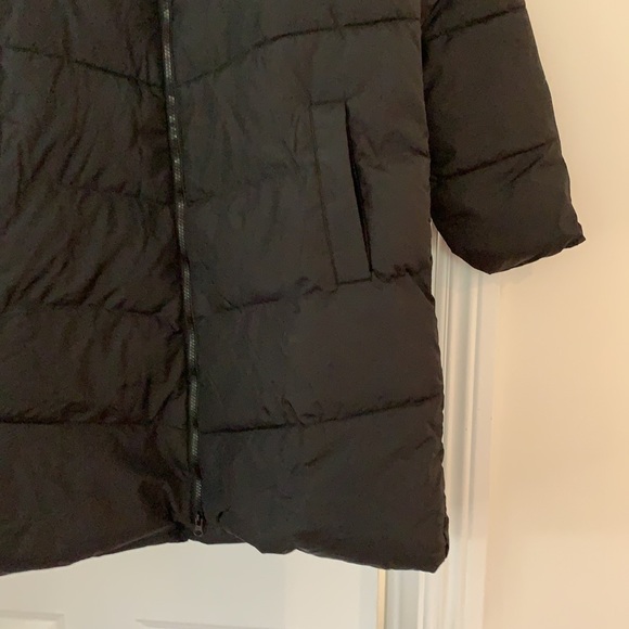 Gap Factory long black puffer coat - Picture 2 of 6